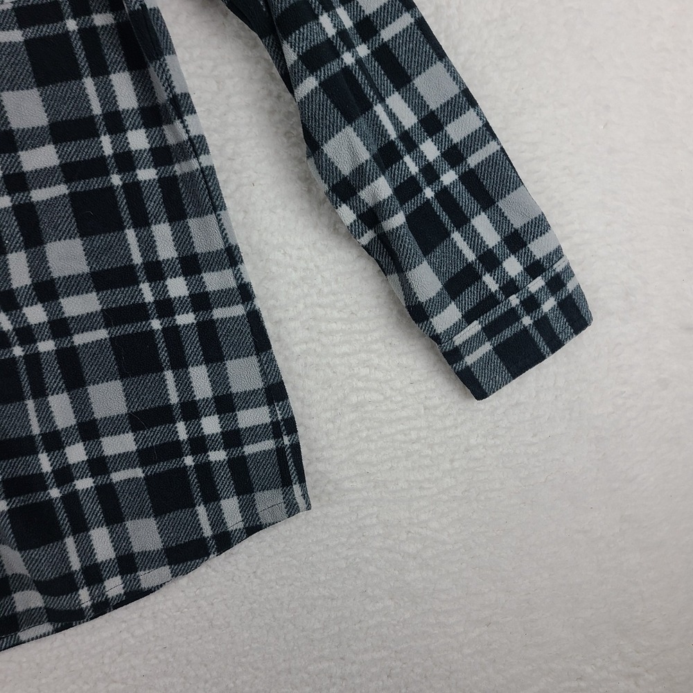 Eddie Bauer Flannel Shirt Mens Small Gray White Plaid Blanket Soft Button Down‎ - Picture 2 of 11